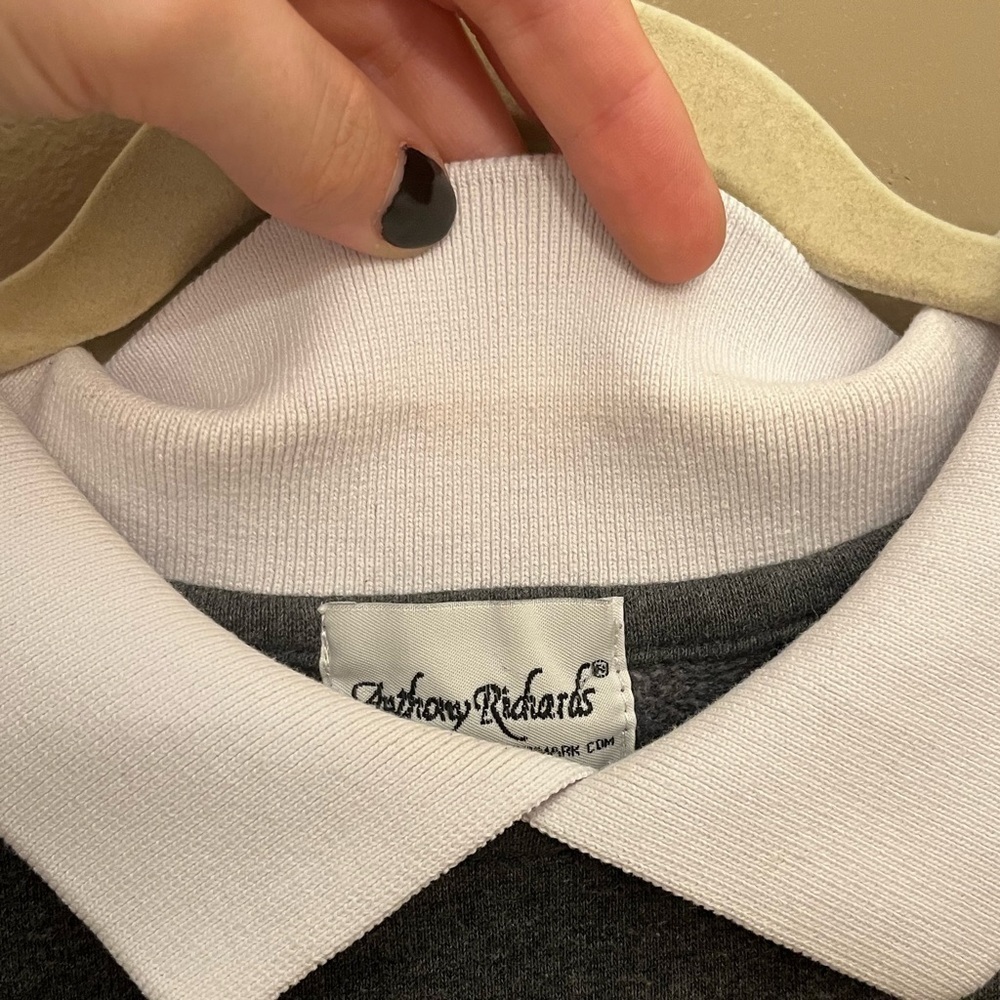 Vintage Anthony Richards Collared Embroidered Swe… - image 5